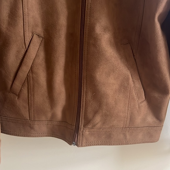 GA Milano Jacket Size Medium Brown Leather Suede Gently Worn - Picture 3 of 7